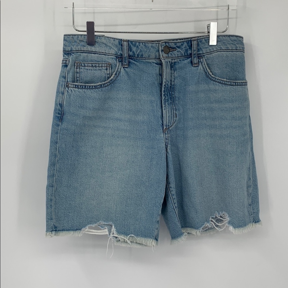Joe's Jeans Easy Bermuda jean denim shorts Slovakia distressed raw frayed new 29